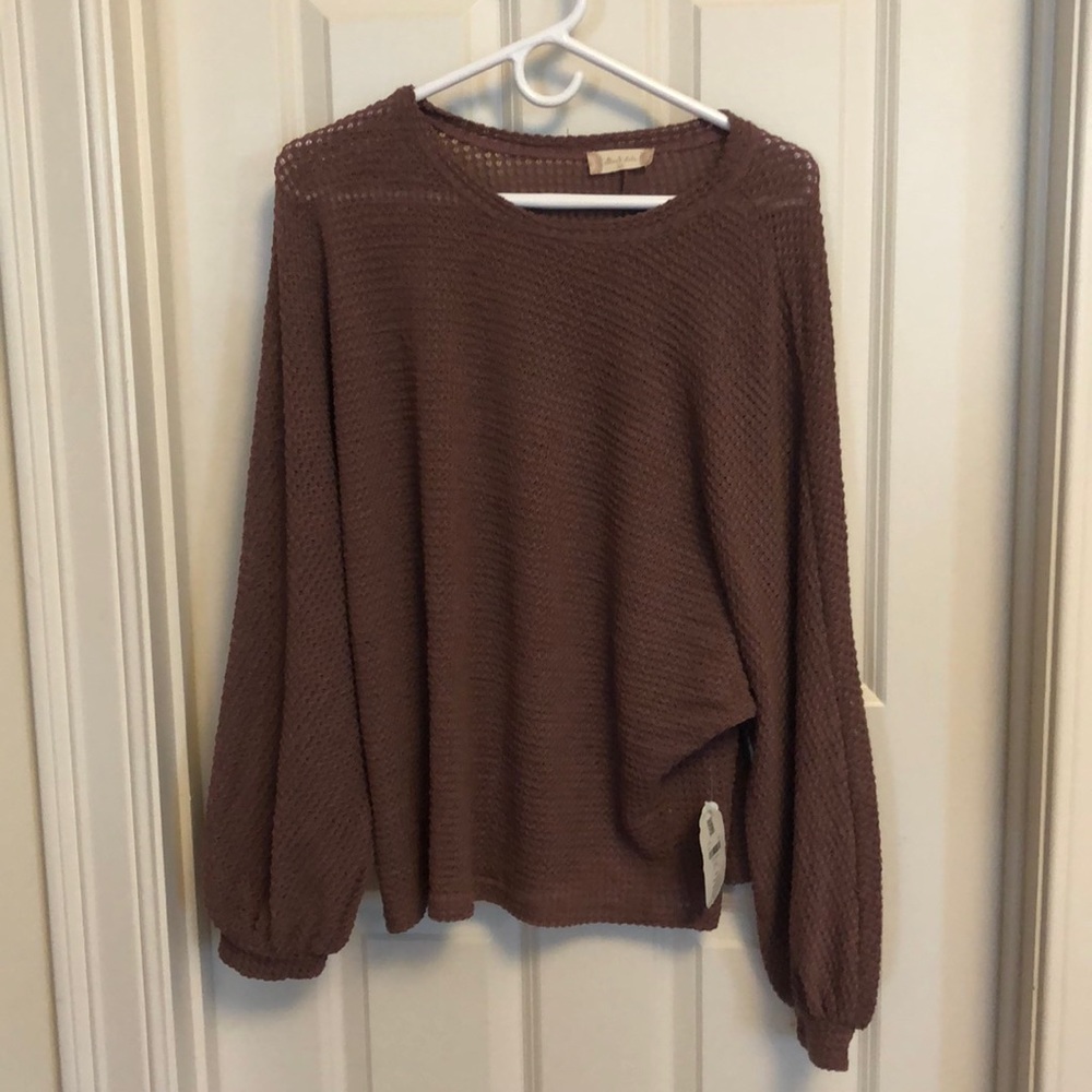 Altar’d state bell sleeve mauve blouse